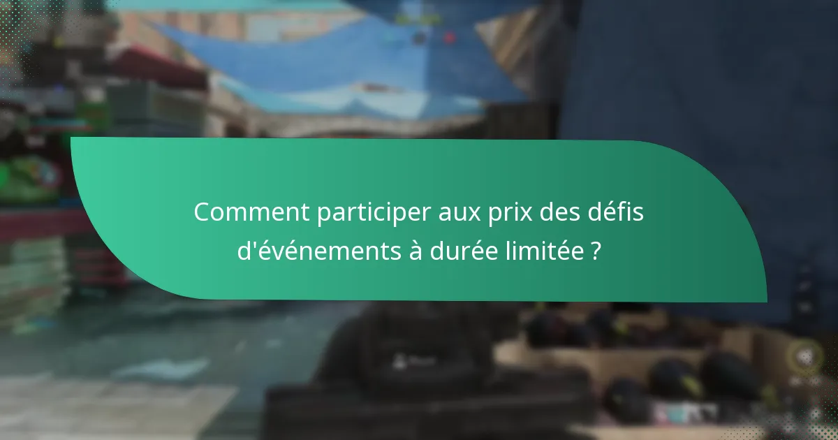 Quels types de prix sont disponibles dans les défis d’événements ?