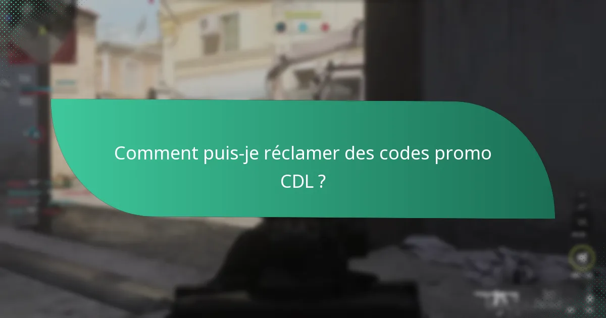 Quels événements uniques sont associés aux codes promo CDL ?