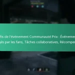 Récompenses du défi événement : Récompenses limitées dans le temps, Articles exclusifs, Tâches de jeu