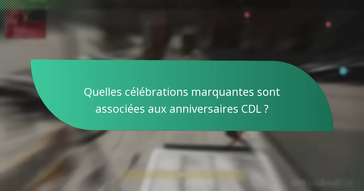 Quels articles hérités peuvent commémorer les réalisations CDL ?