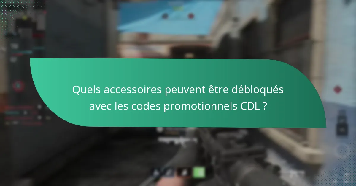 Quels skins d’armes sont disponibles via les codes promotionnels CDL ?